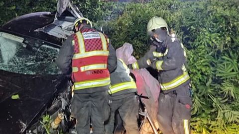 Accidente en la carretera nacional N-634 a la altura de Islares (Castro Urdiales)