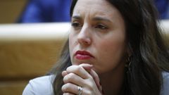 Irene Montero, durante el pleno del Senado el pasado martes.