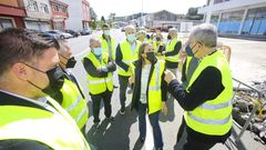 La conselleira Ethel V�zquez, en la visita que realiz� a las obras, en mayo pasado. Antes hab�a estado en la presentaci�n