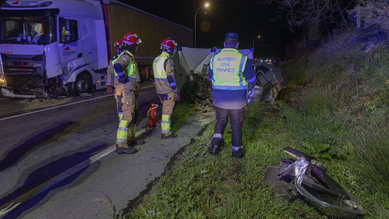 Muere el conductor de un turismo tras chocar con un camión en el vial ...