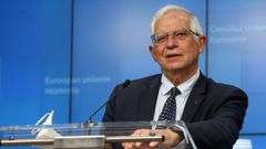 Borrell, durante su intervenci�n tra la cumbre de ministros de Exteriores de la UE