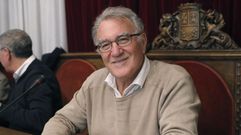 Garca, en una foto de archivo, sentado en el silln del alcalde en el pleno.