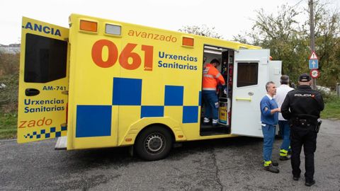 Una imagen de archivo de una ambulancia del 061 en Lugo.