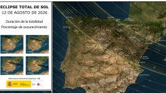 El paso del eclipse por Espa�a