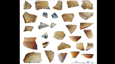Fragmentos de cermica encontrados en el subsuelo de la Casa de los Llanes, Oviedo