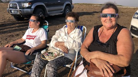 Observaci�n del eclipse desde la serra de Meira.