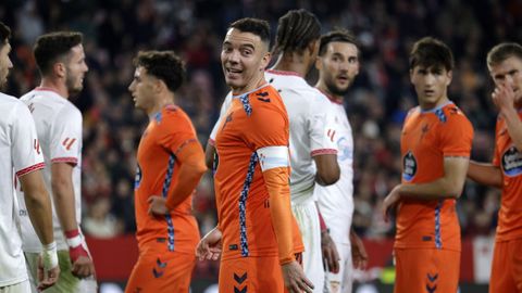 Iago Aspas, en la anterior visita del Celta al Sevilla en el S�nchez Pizju�n.