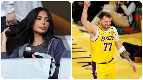 Kim Kardashian y Luka Doncic.Kim Kardashian y Luka Doncic, jugador de Los Angeles Lakers