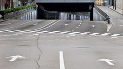 Calles totalmente vac�as en Oviedo