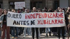 Manifestaci�n por la vivienda en A Coru�a en abril del 2025.