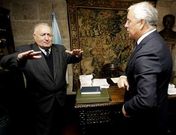 Xes�s Alonso Montero recibiu onte ao secretario xeral do PSdeG, Pachi V�zquez.