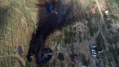 Imagen a�rea de la zona del oleoducto en la que se detect� la fuga