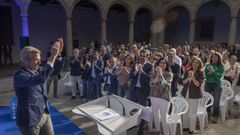 El presidente del PPdeG, Alfonso Rueda, se dirige a los dirigentes del partido.