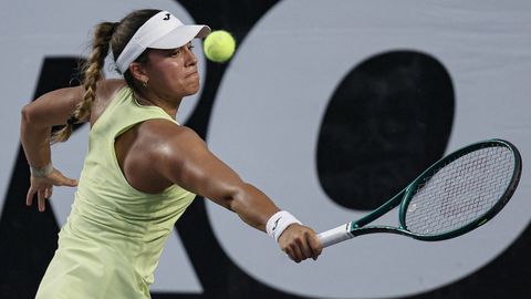 Jssica Bouzas, durante su participacin en el Mrida Open Akron, su ltimo torneo antes de jugar en Indian Wells