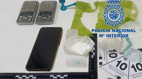 Material incautado a la detenida