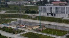 Obras de vivienda protegida en A Coru�a, en una imagen de archivo