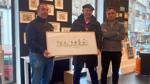 Carlos Besada renueva su colaboraci�n con la Pe�a Barcelonista de O Grove.