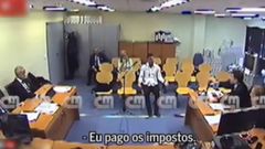 Cristiano Ronaldo declarando ante la jueza por presunto fraude fiscal