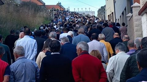 Imagen del entierro, ayer por la tarde
