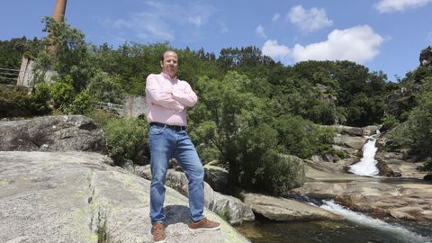 Manuel Faria, candidato do BNG  alcalda de Caldas de Reis, na antiga Fbrica da Luz de Segade