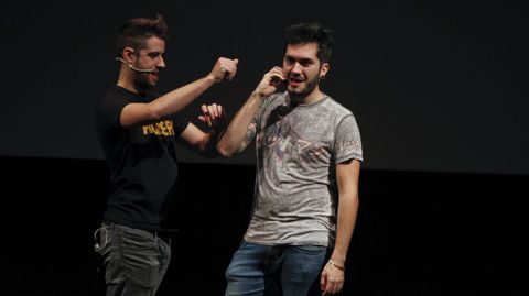 Auronplay y wismichu en el colón