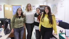 Parte del equipo de Alar Galicia en su sede de Lugo. De izquierda a derecha, Lorena Eiriz, Bel�n Gallo, Mar�a Lence y Tania Lojo.