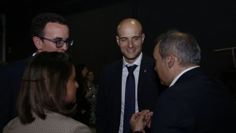 El presidente del Real Sporting de Gij�n, David Guerra, durante la celebraci�n del centenario de La Voz de Asturias