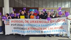 Concentraci�n en las puertas del HULA de celadores.