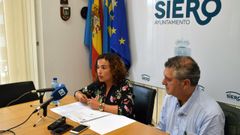 Los concejales del PSOE de Siero, Noelia Mac�as y C�sar D�az 