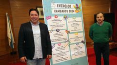 Tino Cordal y Juan Rey en la presentaci�n de programa del entroido cambad�s