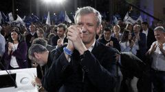 Alfonso Rueda, en una imagen en el Multiusos del Sar