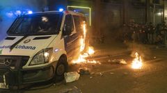 Los disturbios en Barcelona, en imgenes