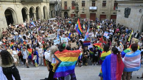 Manifestación por el día del Orgullo LGTBI+ en Santiago en el año 2023