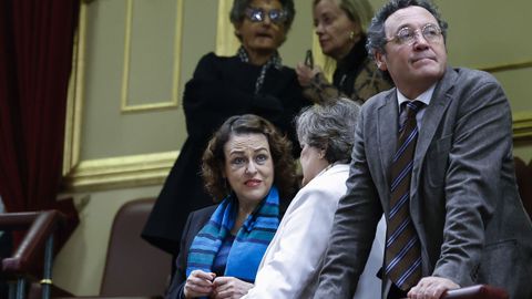 La presidenta del Consejo General del Estado, Magdalena Valerio, y el fiscal general del Estado, lvaro Garca Ortiz.  