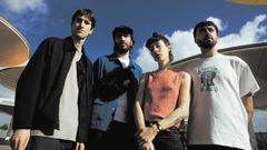 Cndido Glvez, segundo por la izquierda, con el resto de la banda