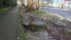 La margen del paseo de la Estaci�n, en foto de archivo, presenta un aspecto muy deteriorado por las frecuentes escorrent�as de agua que bajan desde el aparcamiento del S�nchez Aguilera.