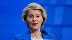La presidenta de la Comisi�n Europea, Ursula von der Leyen, en una rueda de prensa en Bruselas el pasado 19 de diciembre.