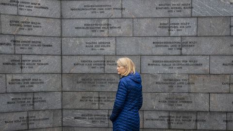 La senadora Lisa Murkowski, en Dinamarca, durane la visita de una delegaci�n estadounidense.
