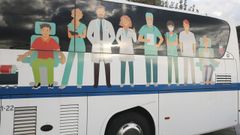 Autob�s de la unidad m�vil de donaci�n de sangre