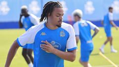 Lucas Noubi, en un entrenamiento