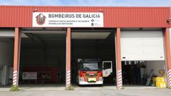 Parque de bomberos de Vilagarc�a, en una imagen de archivo, la base de donde se moviliz� a personal en el accidente de Barro
