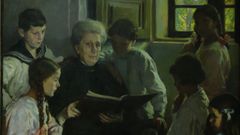Detalle de �Abuela y nietas�, de Sotomayor