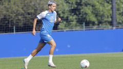 Luis Chac�n, durante un entrenamiento con el Deportivo el verano pasado en el D�por Training Center