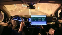 Ensayo de conducci�n asistida realizado en el 2021 con conexi�n inteligente en el t�nel de O Cereixal, en la A-6.