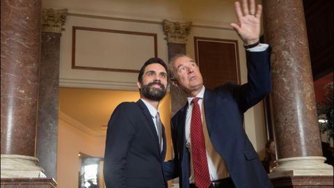 Roger Torrent junto a Albert Peters