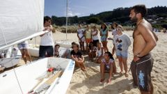 Campamento en el Albergue de Area, en Viveiro