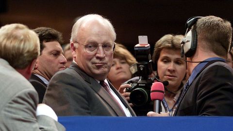 Dick Cheney, cuando era candidato a la vicepresidencia, en el año 2002