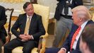Gustavo Petro, durante su reuni�n con Trump el pasado martes.