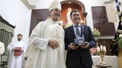 El obispo con el conselleiro de Cultura 