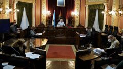Reuni�n de la Junta de Gobierno Local del Concello de Ourense este jueves.